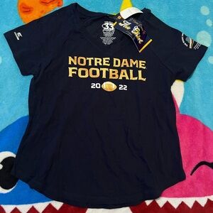 NWT The Shirt 33 yrs. 2022 Norte Dame Football Women's sz M 100% cotton …